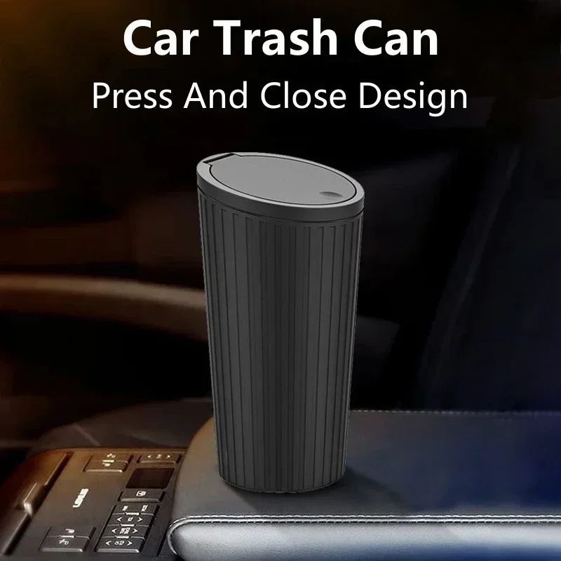 Mini Car Trash Bin Auto Dust Organizer With Lid 0