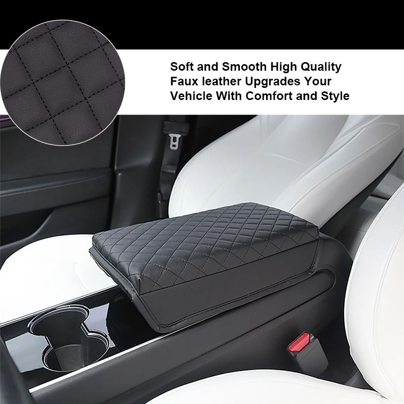 PU Leather Armrest Pad Cover For Tesla Model 3 Y 2