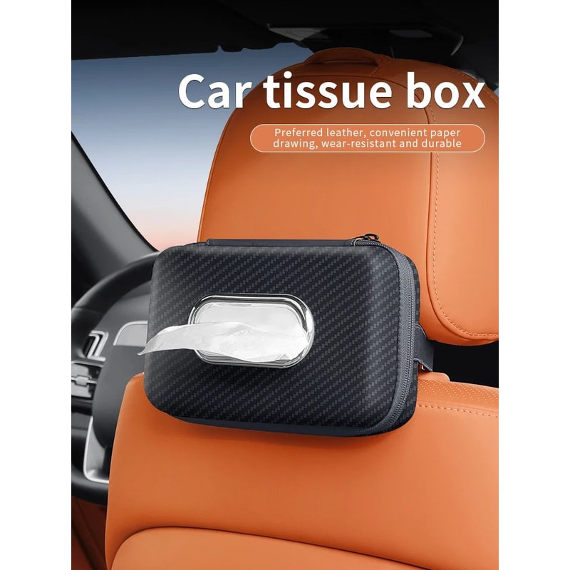 Multifunctional Car Tissue Box Holder Hanging Organizer 0