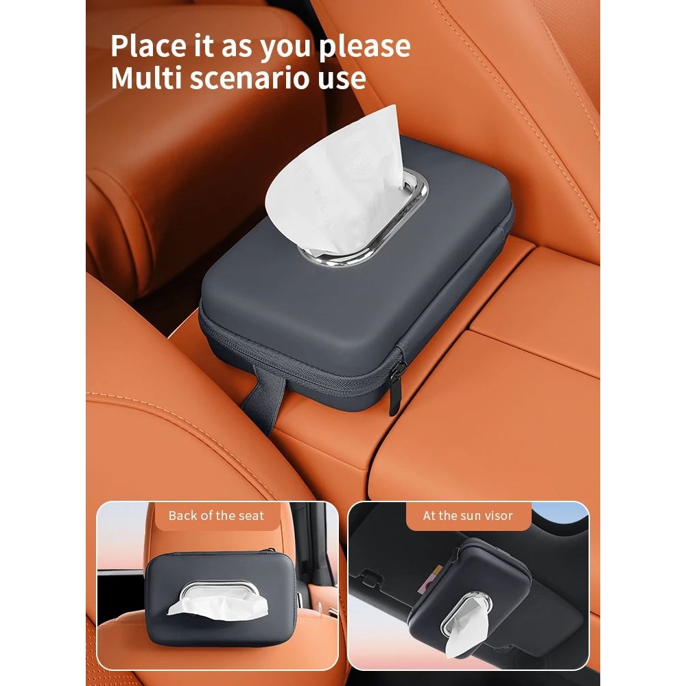 Multifunctional Car Tissue Box Holder Hanging Organizer 5