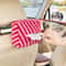 High End Striped Plush Hanging Car Tissue Box 2