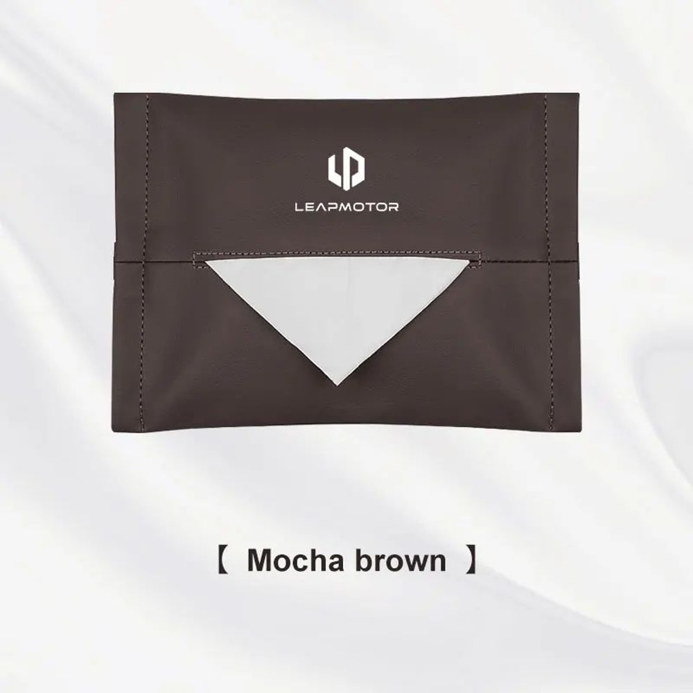 Leather Car Tissue Holder For Leapmotor T03 C11 C10 6