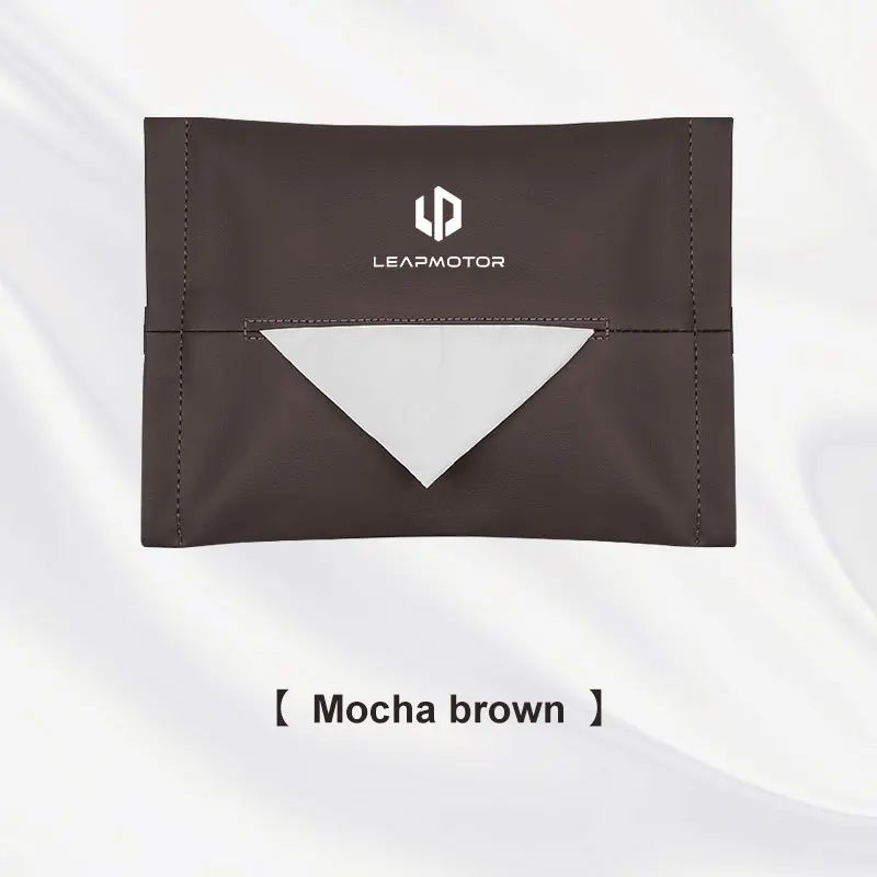 Leather Car Tissue Holder For Leapmotor T03 C11 C10 6