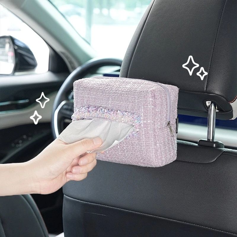 Creative Hanging Car Tissue Box With Fragrance Slot 1