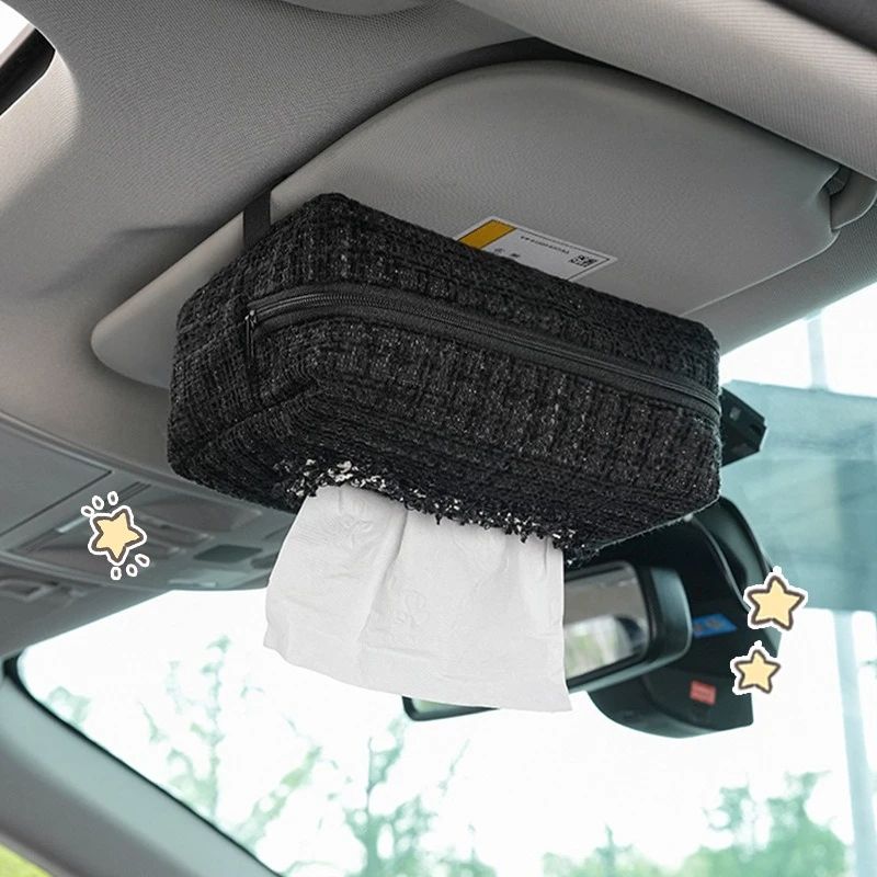 Creative Hanging Car Tissue Box With Fragrance Slot 2