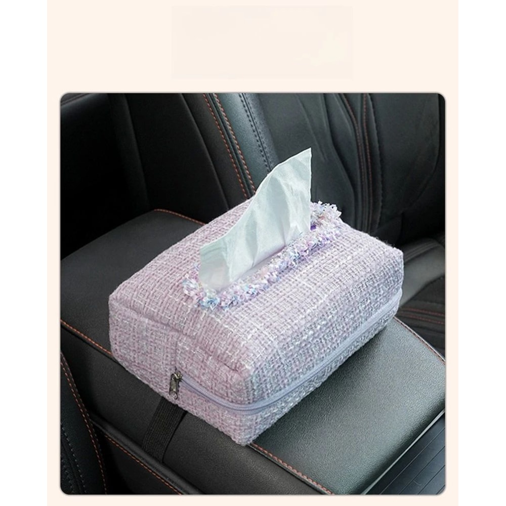 Creative Hanging Car Tissue Box With Fragrance Slot 6