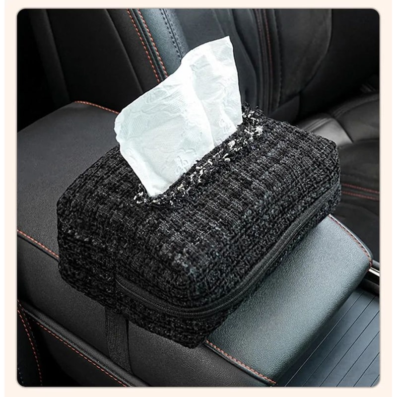 Creative Hanging Car Tissue Box With Fragrance Slot 7