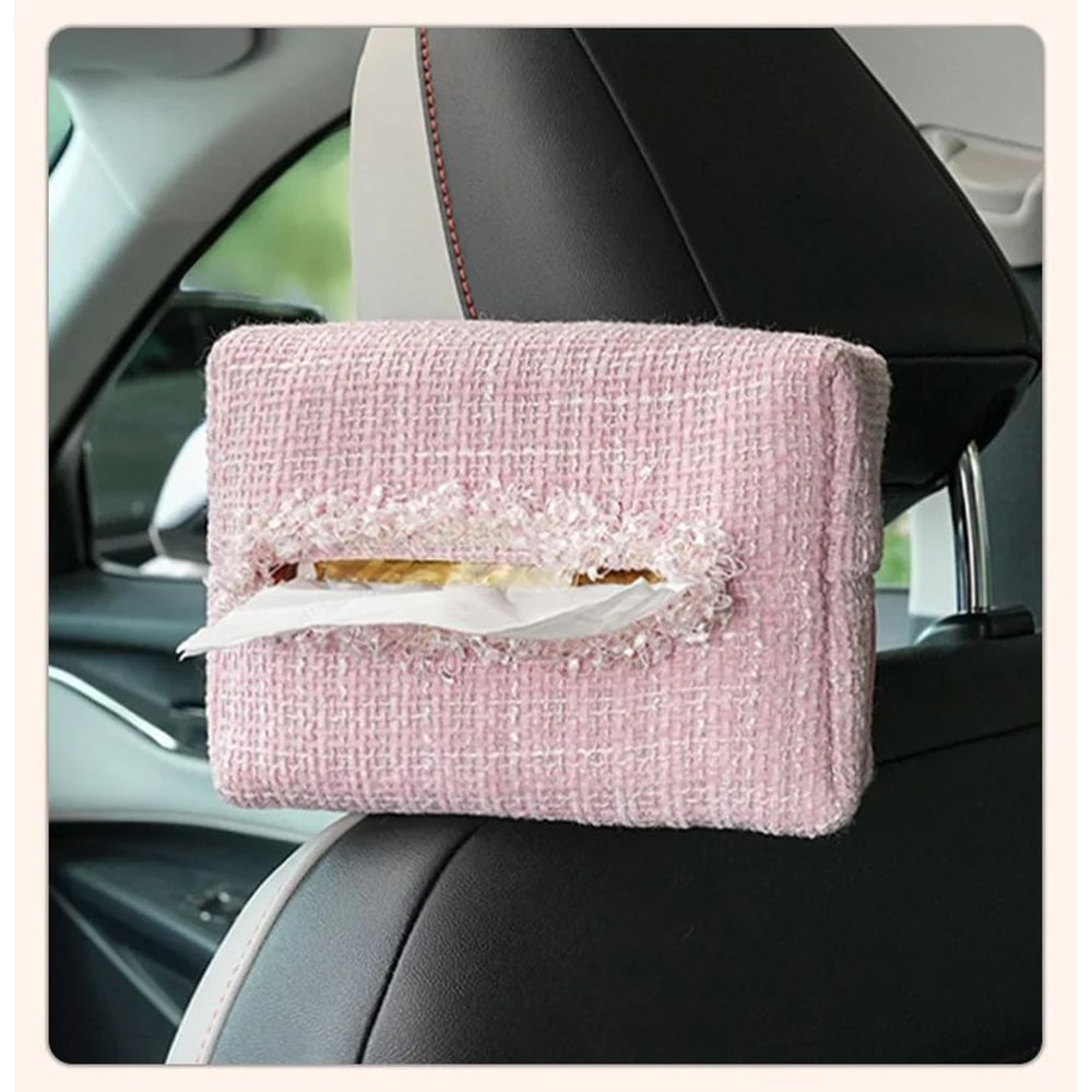 Creative Hanging Car Tissue Box With Fragrance Slot 8