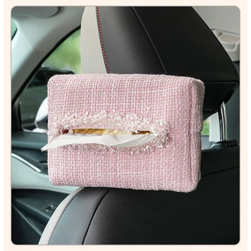 Creative Hanging Car Tissue Box With Fragrance Slot 8