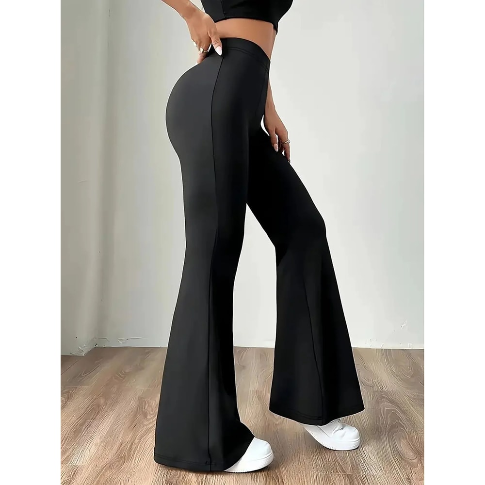 High Waist Bootcut Yoga Leggings Tummy Control Workout Pants 0