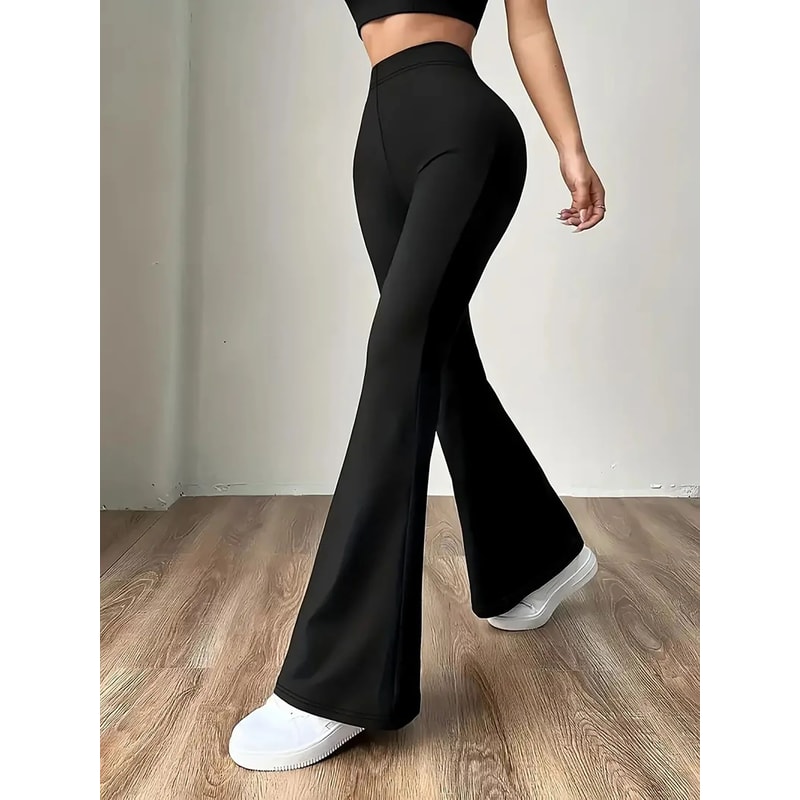 High Waist Bootcut Yoga Leggings Tummy Control Workout Pants 1