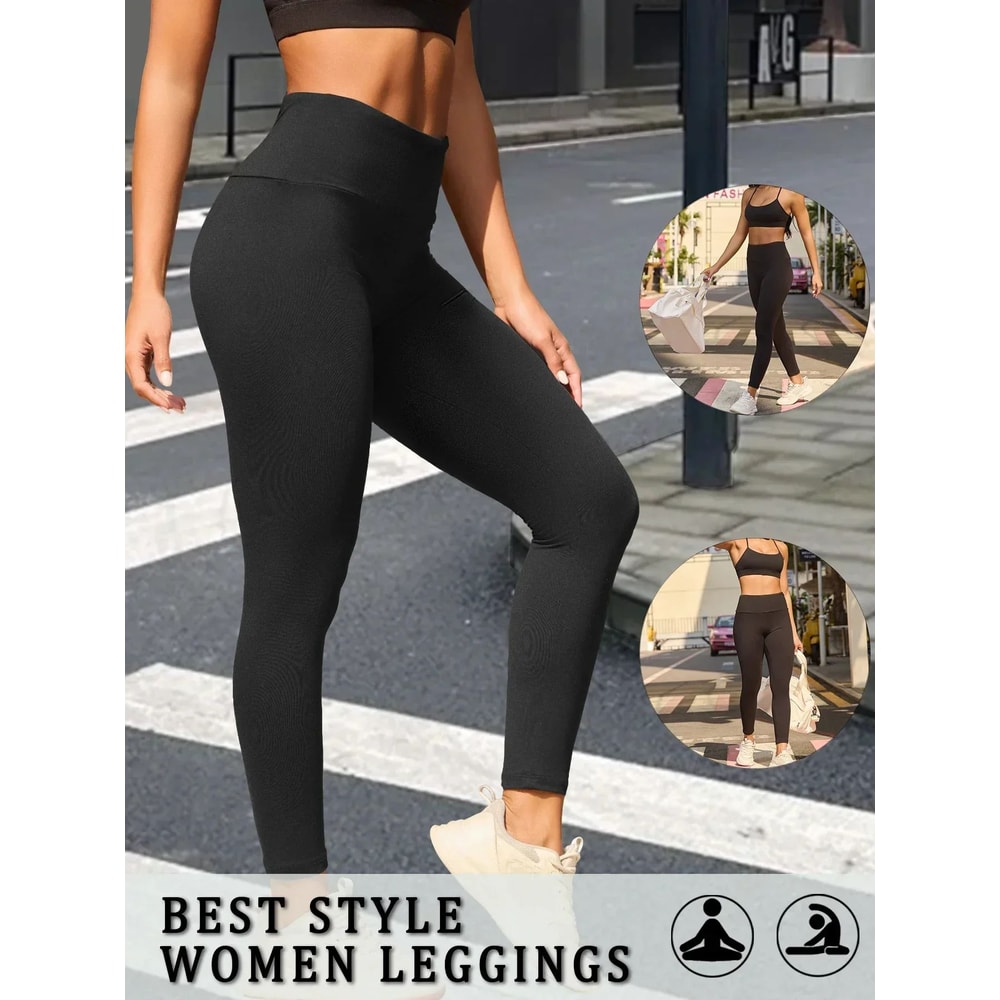Super Soft High Waist Tummy Control Yoga Workout Leggings 6