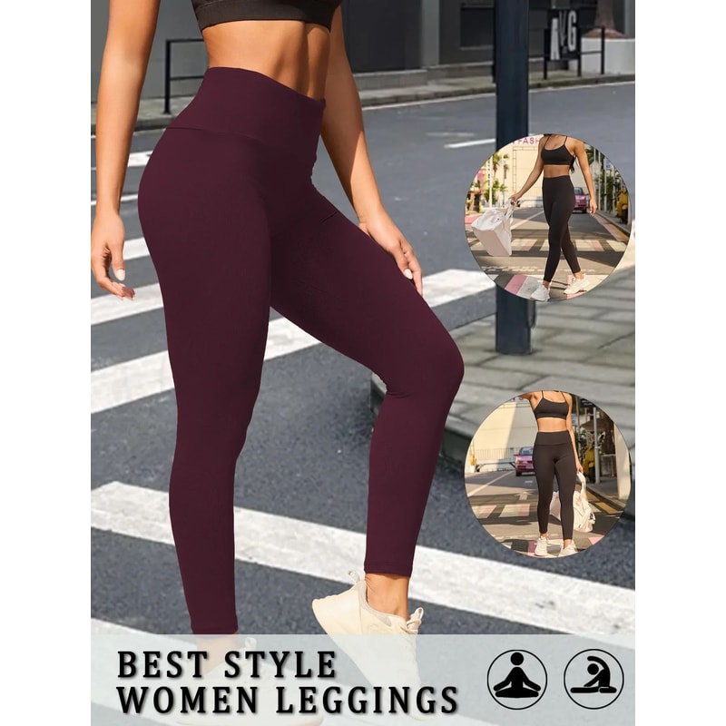 Super Soft High Waist Tummy Control Yoga Workout Leggings 14