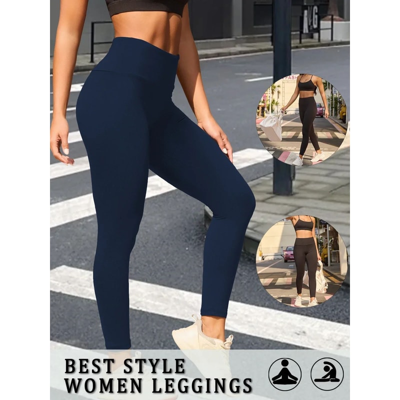 Super Soft High Waist Tummy Control Yoga Workout Leggings 5