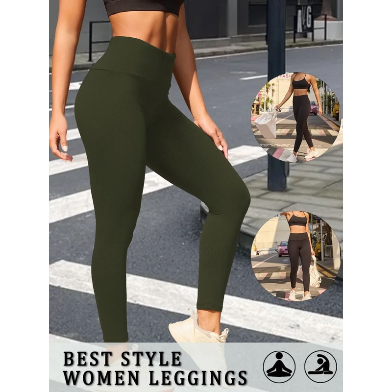 Super Soft High Waist Tummy Control Yoga Workout Leggings 11