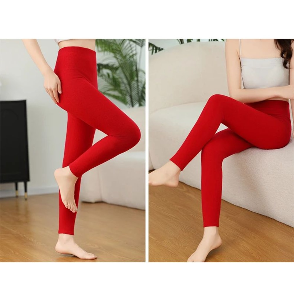 Women Winter Cashmere Wool Knit Leggings High Elastic Warm Pants 9