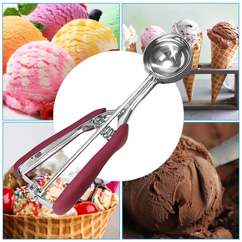 Stainless Steel Ice Cream Scoop With Spring Handle 6