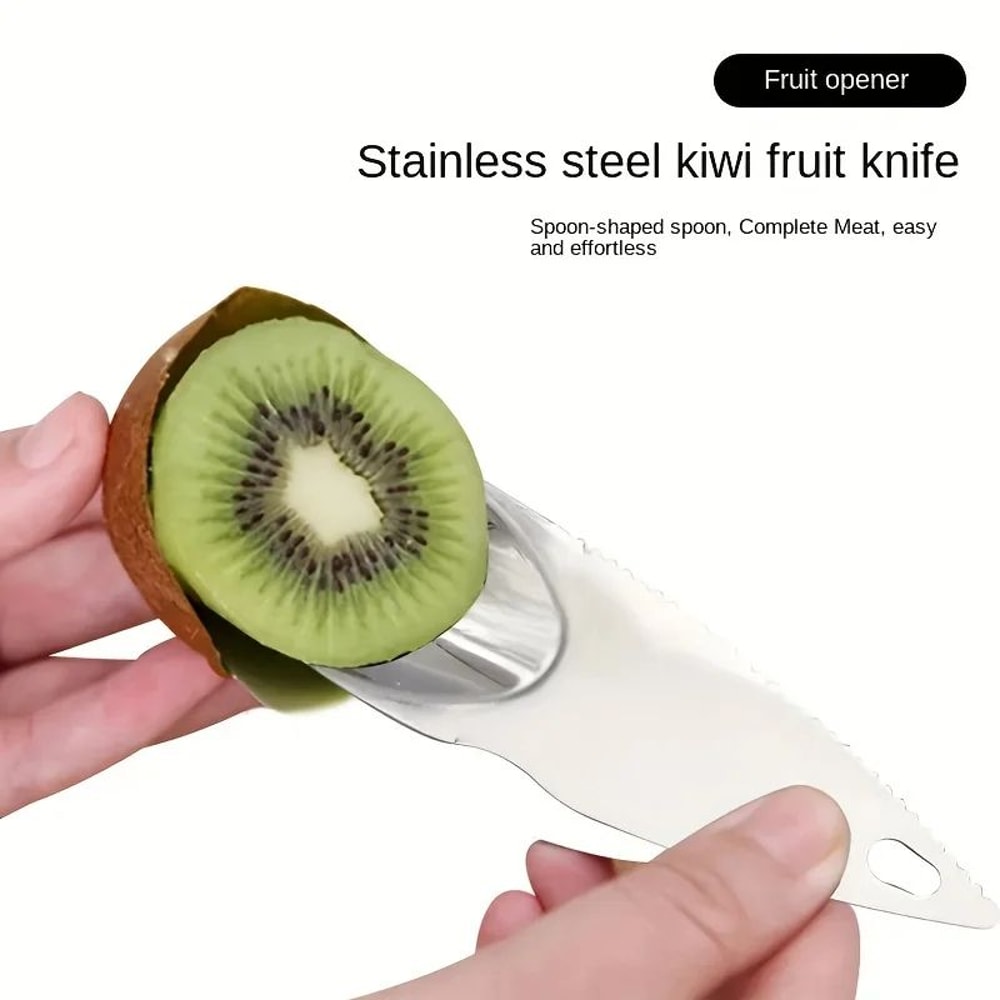 Stainless Steel Kiwi Fruit Scoop Knife Peeler Tool 0