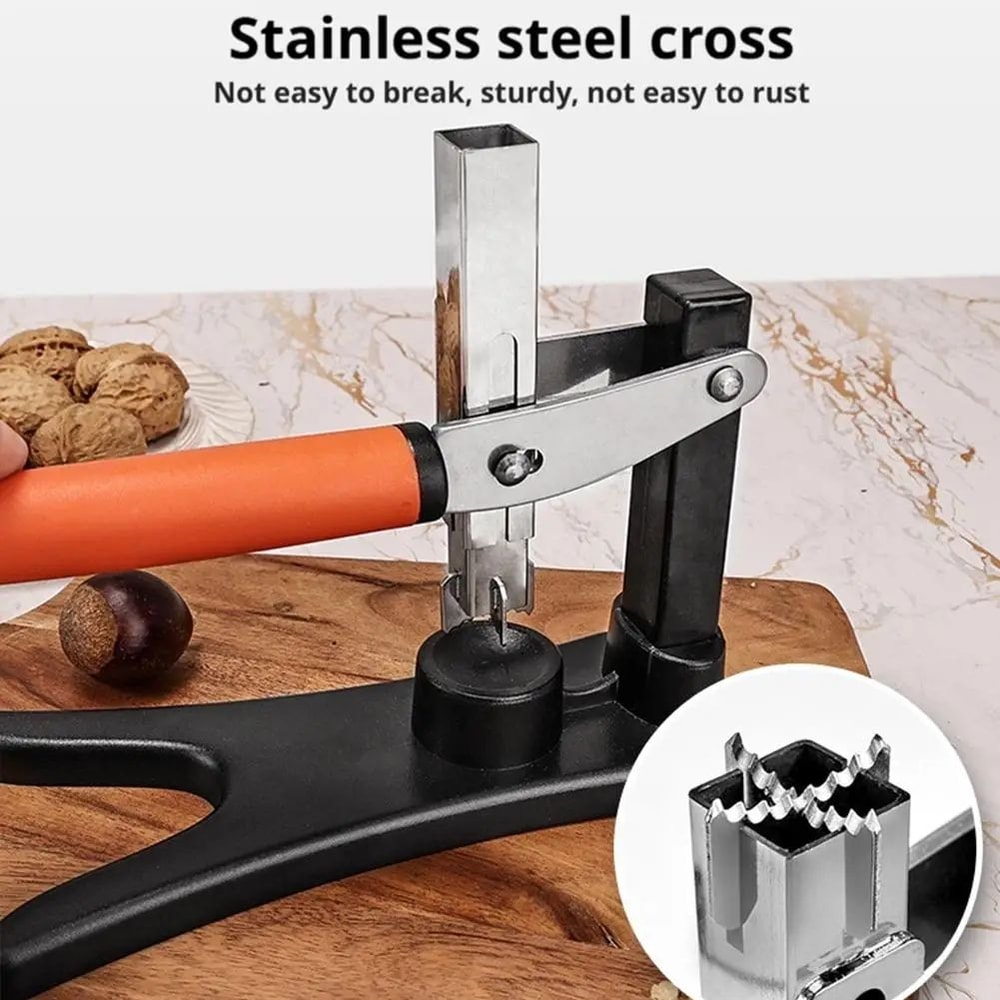 Stainless Steel Chestnut Cutter Nutcracker Shelling Tool 0