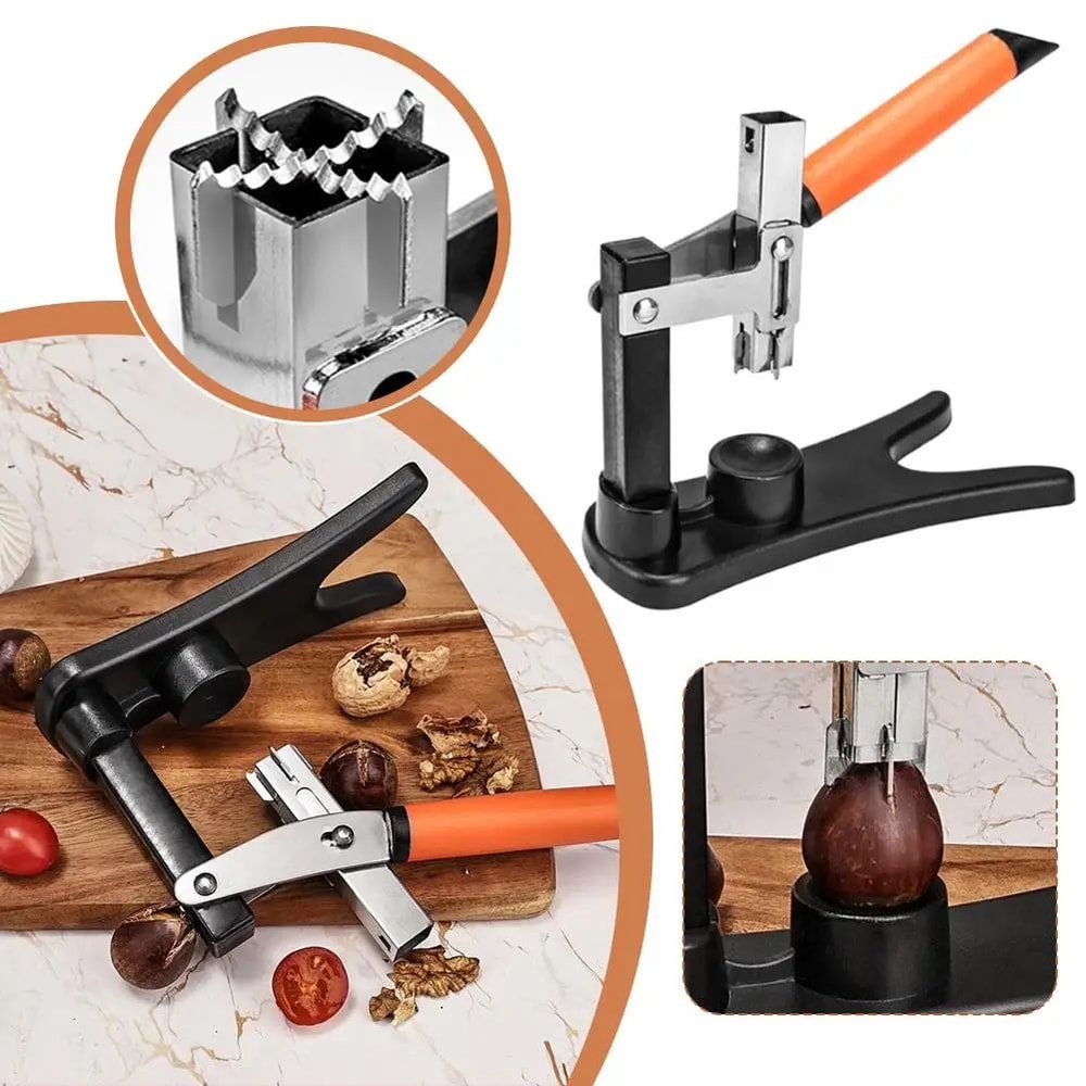 Stainless Steel Chestnut Cutter Nutcracker Shelling Tool 8