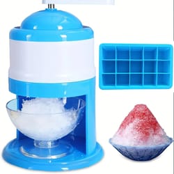 portable manual snow cone maker hand crank shaved ice machine