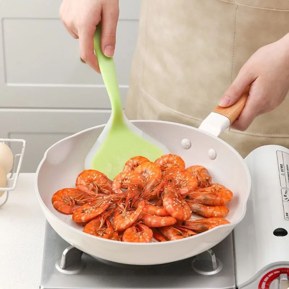 Silicone Wide Egg Spatula Non Stick Pancake Turner 2