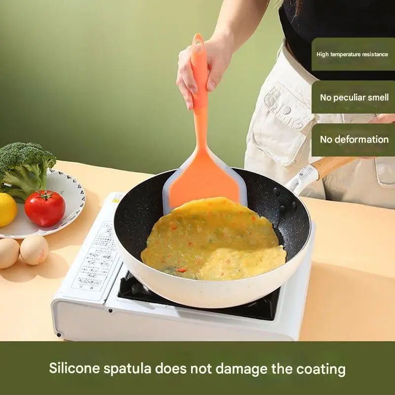Silicone Wide Egg Spatula Non Stick Pancake Turner 6