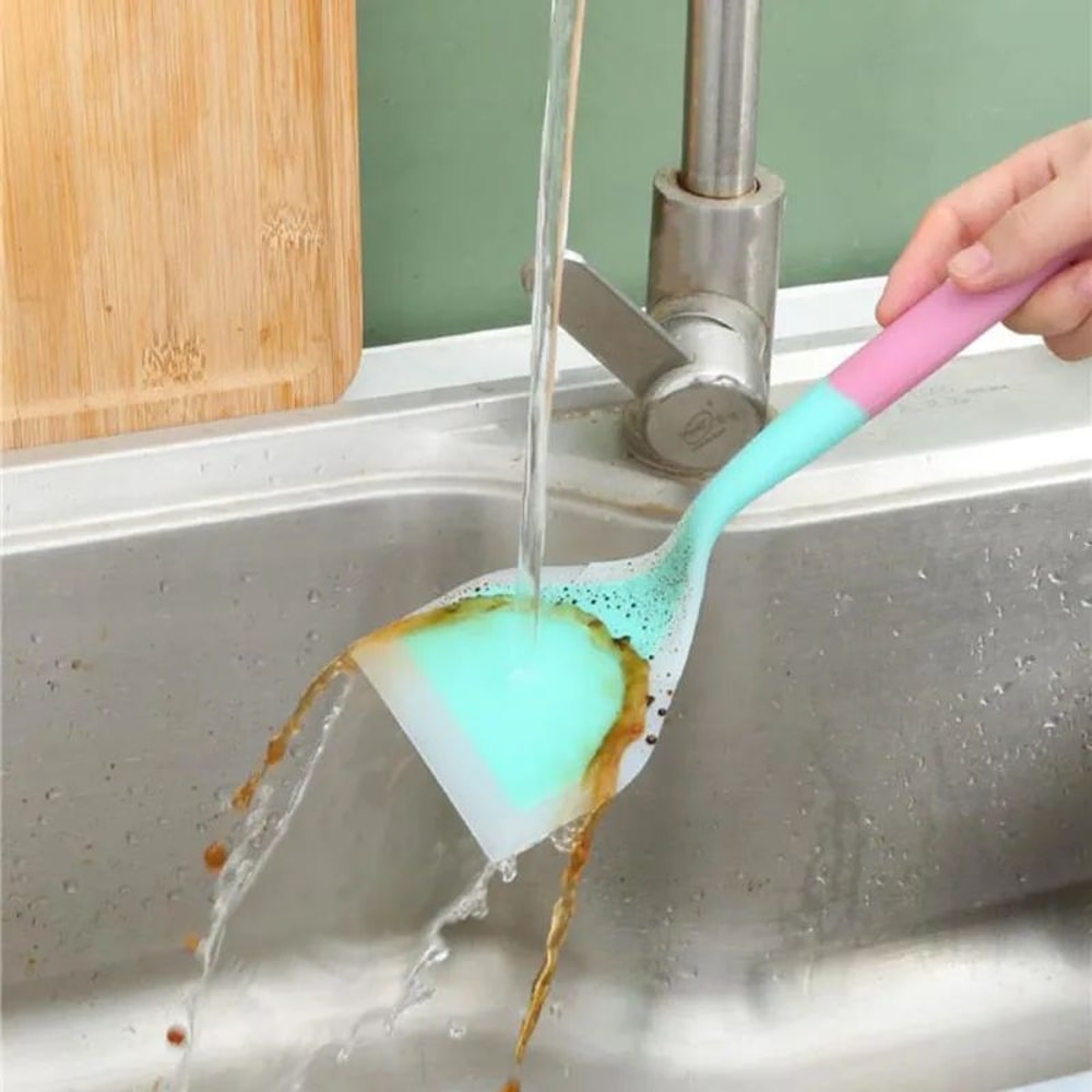 Silicone Wide Egg Spatula Non Stick Pancake Turner 9