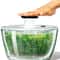 Glass Salad Spinner Lettuce Dryer With One Hand Pump 0