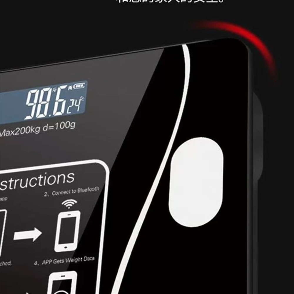 Bluetooth Smart Body Weight Scale Rechargeable Digital Scale 5