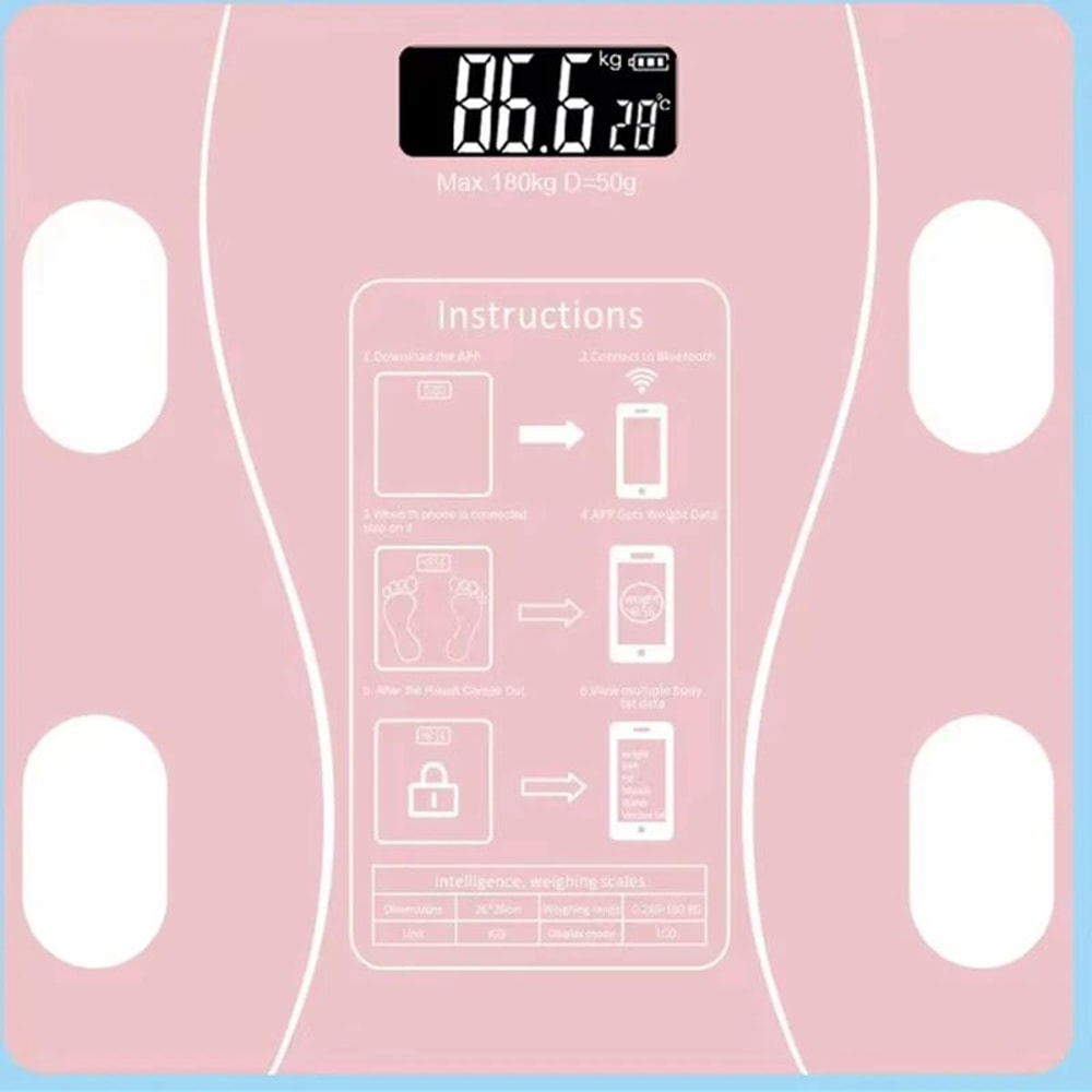 Bluetooth Smart Body Weight Scale Rechargeable Digital Scale 13