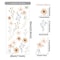Boho Watercolor Flower Wall Stickers Removable PVC Decals 15