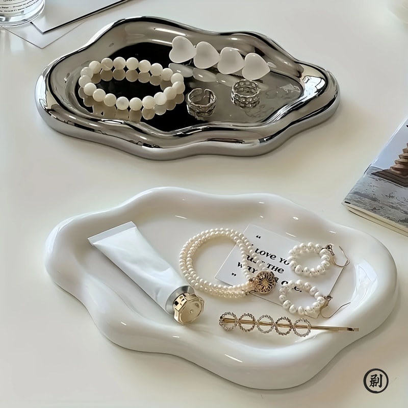 Light Luxury Plastic Jewelry Display Tray Decorative Plate 0