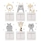 Cute Cartoon Animal Light Switch Wall Stickers Kids Room 2