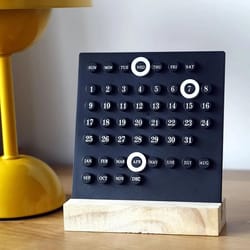diy perpetual desk calendar acrylic blocks wooden base