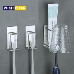 stainless steel wall mount toothbrush holder bathroom rack