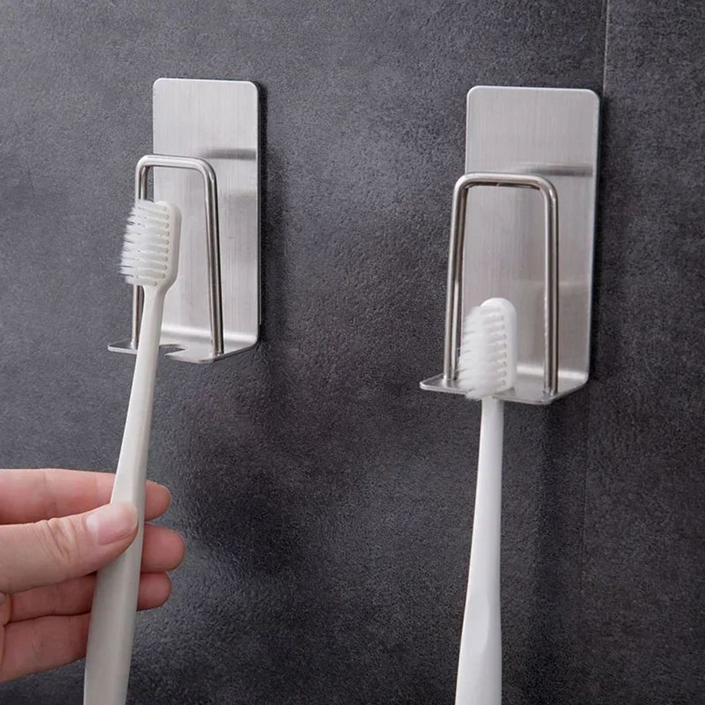 Stainless Steel Wall Mount Toothbrush Holder Bathroom Rack 1