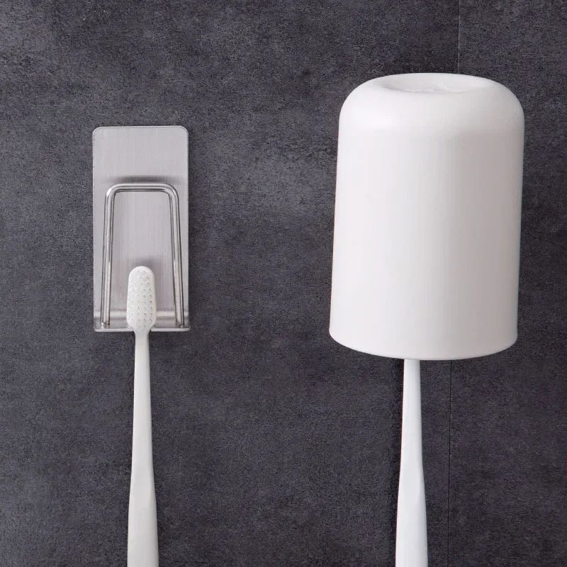 Stainless Steel Wall Mount Toothbrush Holder Bathroom Rack 2