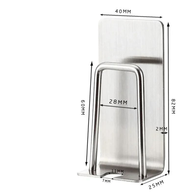 Stainless Steel Wall Mount Toothbrush Holder Bathroom Rack 12