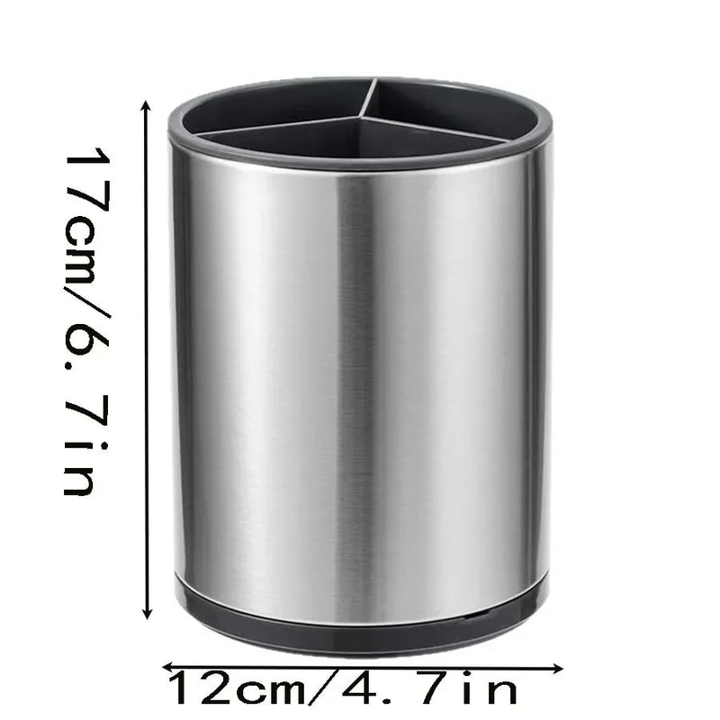 Stainless Steel Cutlery Holder Kitchen Utensil Drainer Rack 6