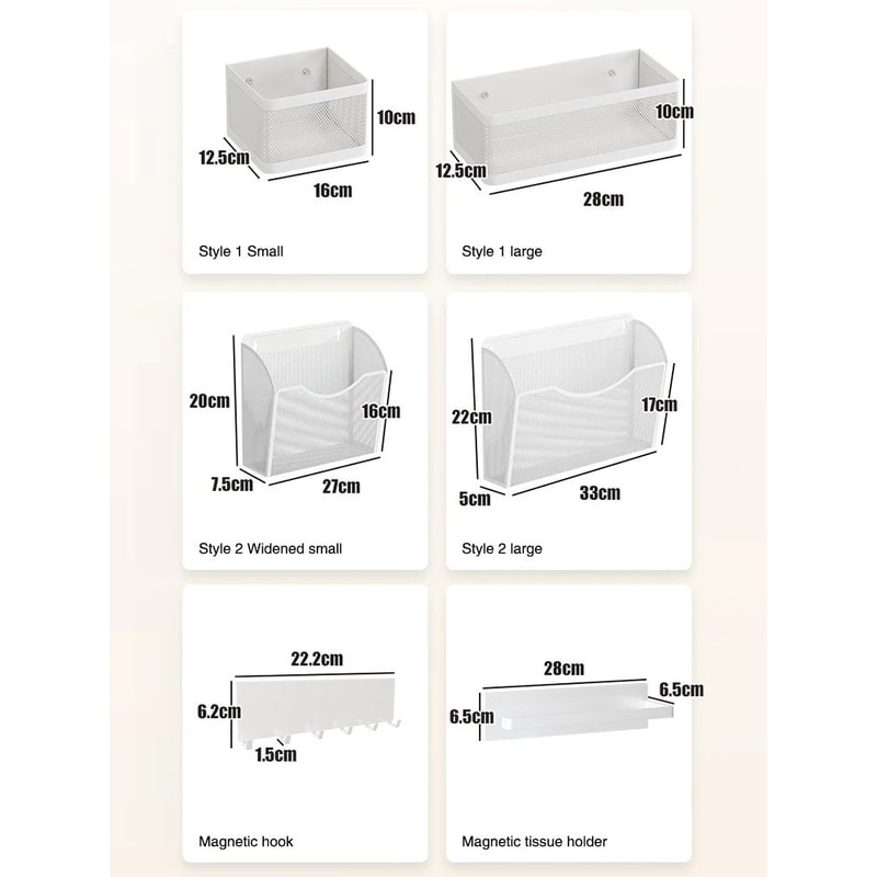 Magnetic Refrigerator Side Storage Rack Kitchen Organizer 11