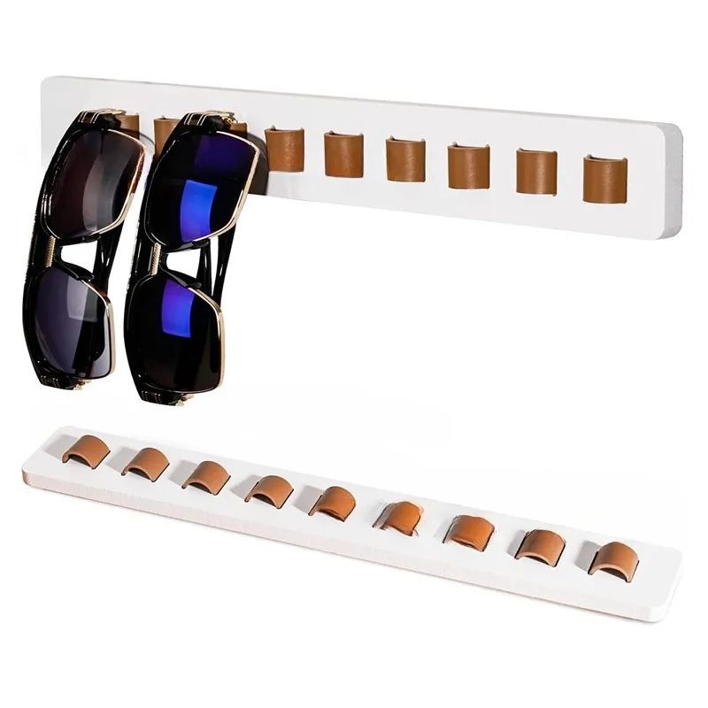 Wooden Wall Mounted Eyeglass Storage Rack Sunglasses Holder 2