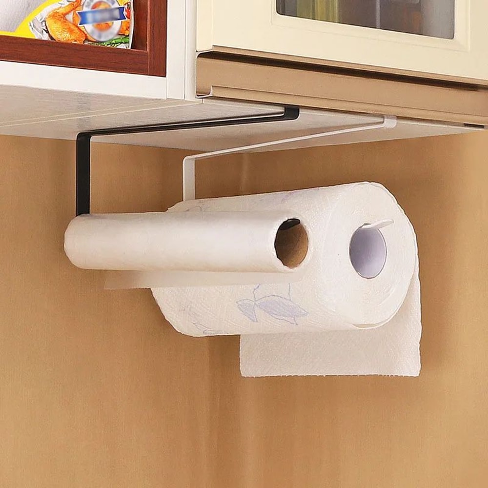 Kitchen Tissue Holder Organizer Rack Paper Towel Storage Shelf 0