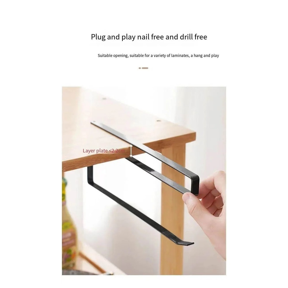 Kitchen Tissue Holder Organizer Rack Paper Towel Storage Shelf 6