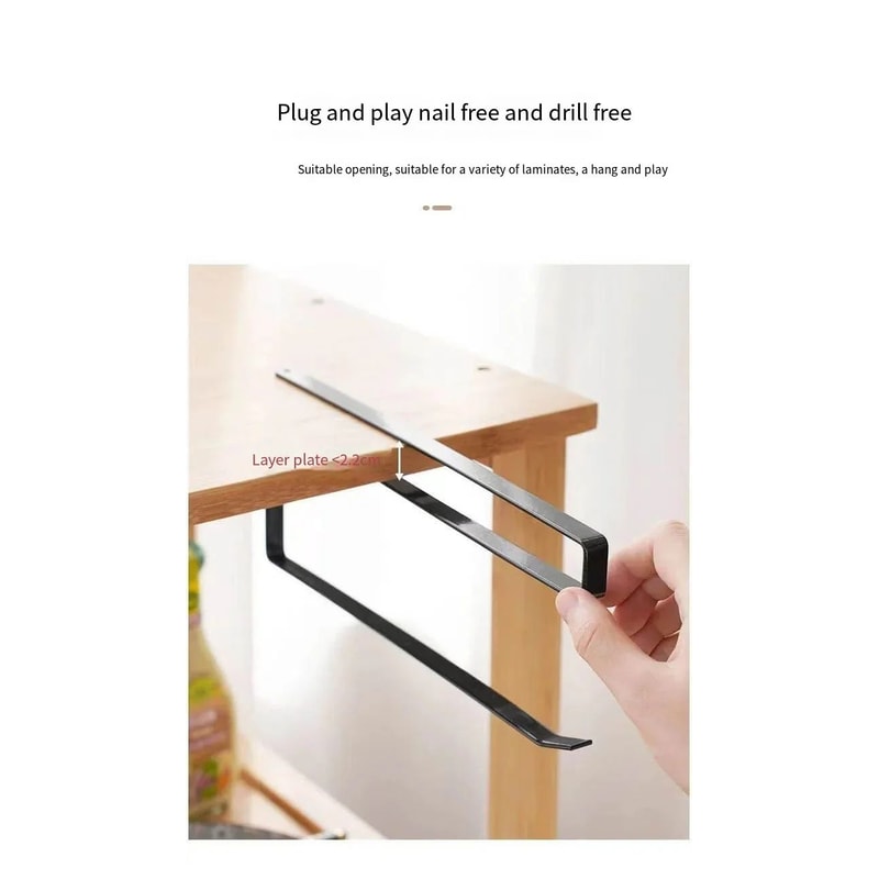 Kitchen Tissue Holder Organizer Rack Paper Towel Storage Shelf 6