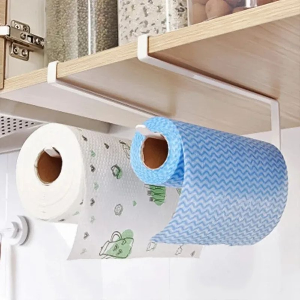 Kitchen Tissue Holder Organizer Rack Paper Towel Storage Shelf 11