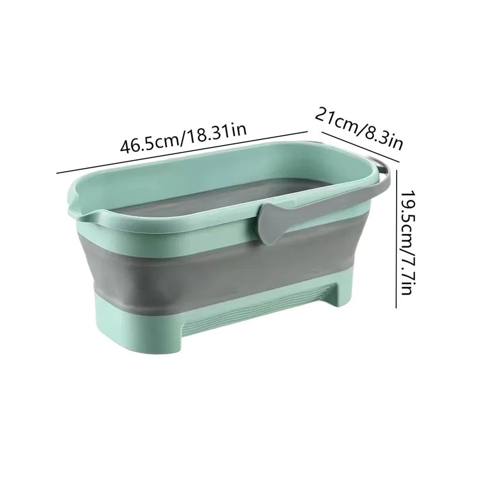 Foldable Rectangular Mop Bucket Large Laundry Washing Basin 7