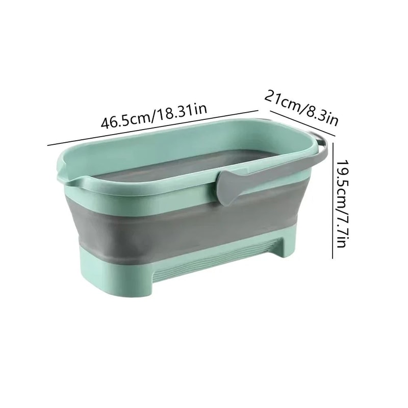 Foldable Rectangular Mop Bucket Large Laundry Washing Basin 7