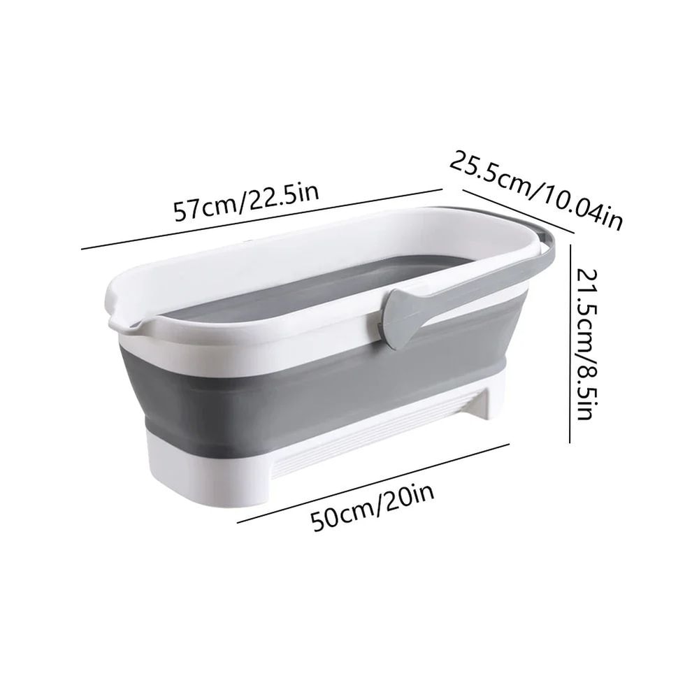 Foldable Rectangular Mop Bucket Large Laundry Washing Basin 9