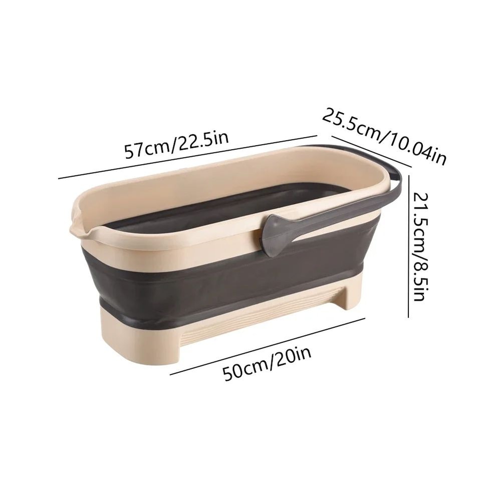 Foldable Rectangular Mop Bucket Large Laundry Washing Basin 11
